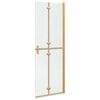 vidaXL Τοίχος ντους Walk-in Χρυσό και διαφανές 70 x 190 cm