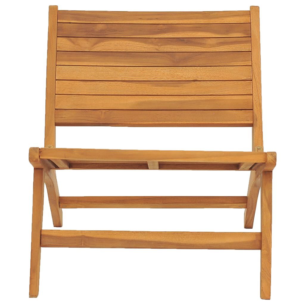 vidaXL Καρέκλα Κήπου με Υποπόδιο από Μασίφ Ξύλο Teak