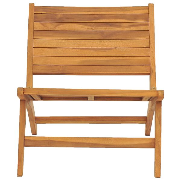 vidaXL Καρέκλα Κήπου με Υποπόδιο από Μασίφ Ξύλο Teak