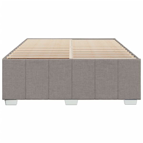 vidaXL Σκελετός Κρεβατιού Χωρίς Στρώμα Taupe 140x200 εκ. Υφασμάτινο