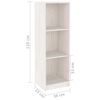 vidaXL Βιβλιοθήκη/Διαχωρ. Χώρου Λευκό 36x33x110 εκ. Μασίφ Ξύλο Πεύκου
