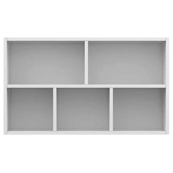 vidaXL Ραφιέρα / Βιβλιοθήκη Λευκή 50 x 25 x 80 εκ. από Επεξ. Ξύλο