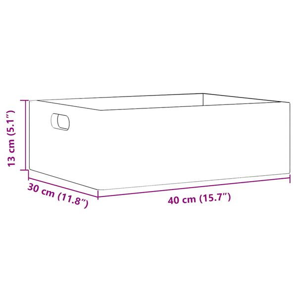vidaXL Ξύλινο κουτί με λαβές 40x30x13 cm από μασίφ ξύλο πεύκο