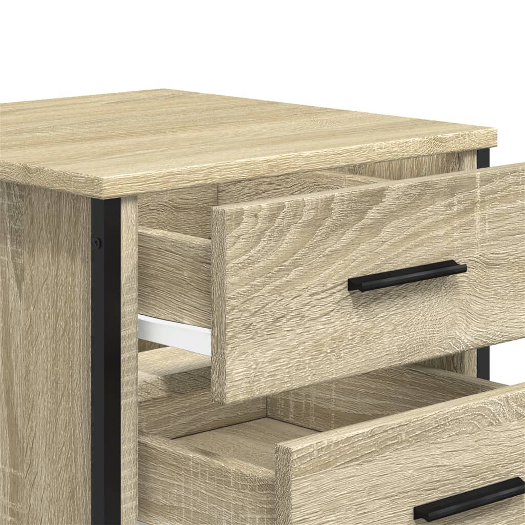 vidaXL Κομοδίνα 2 τεμ. Sonoma Δρυς 40x41x40 εκ. από Επεξεργασμένο Ξύλο