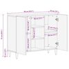 vidaXL Sideboard 90x33,5x75 cm &mu;&alpha;&sigma;ί&phi; &xi;ύ&lambda;&omicron; Mango