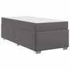 vidaXL Σκελετός Κρεβατιού Γκρι 90 x 190 cm Τεχνητό δέρμα