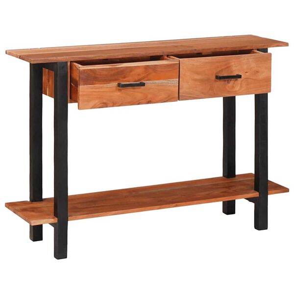 vidaXL Τραπέζι κονσόλας Καφέ 110 x 30 x 75 εκ. Μασίφ ξύλο ακακίας