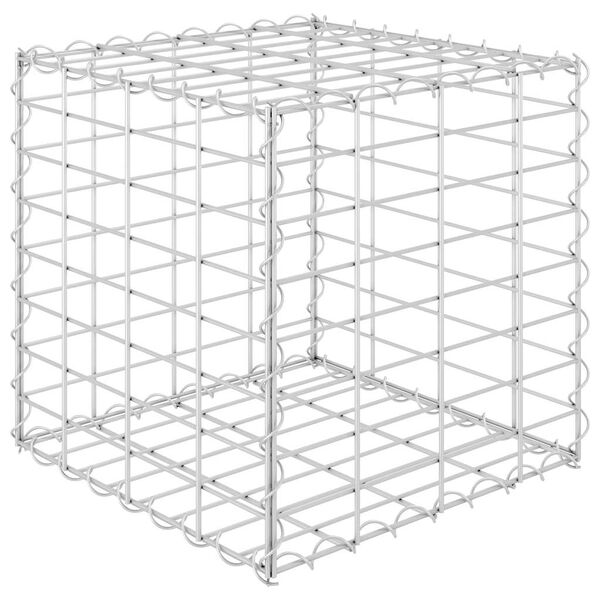 vidaXL Συρματοκιβώτιο Κύβος 40 x 40 x 40 εκ. από Ατσάλινο Σύρμα