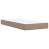 vidaXL Κρεβάτι Boxspring με Στρώμα Καπουτσίνο 90x190εκ.από Συνθ. Δέρμα