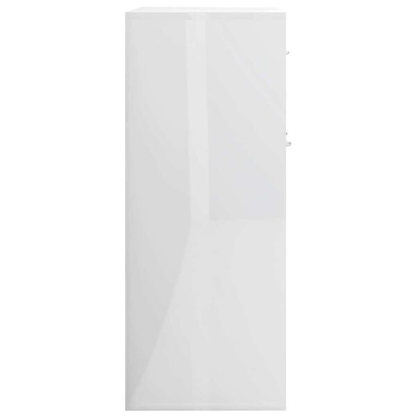 vidaXL Ντουλάπι Γυαλιστερό Λευκό 60 x 30 x 75 εκ. από Επεξ. Ξύλο