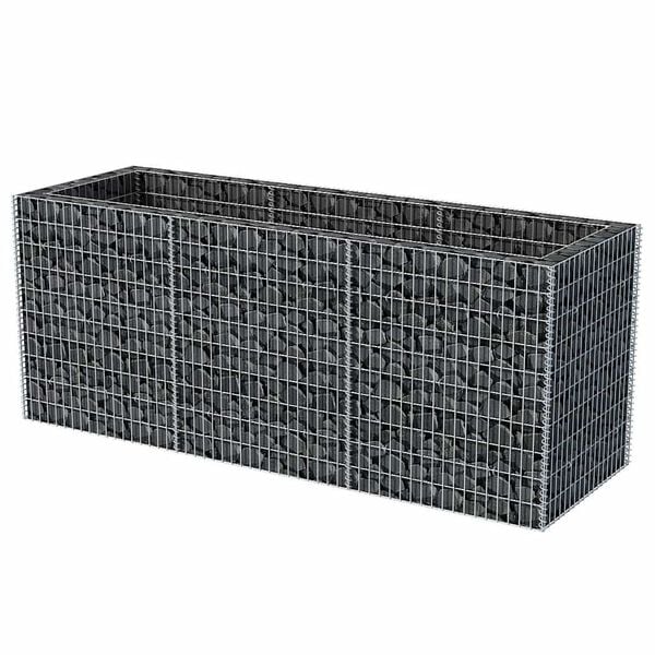 vidaXL Συρματοκιβώτιο - Γλάστρα Υπερυψωμένη 270x90x100 εκ. Ατσάλινη