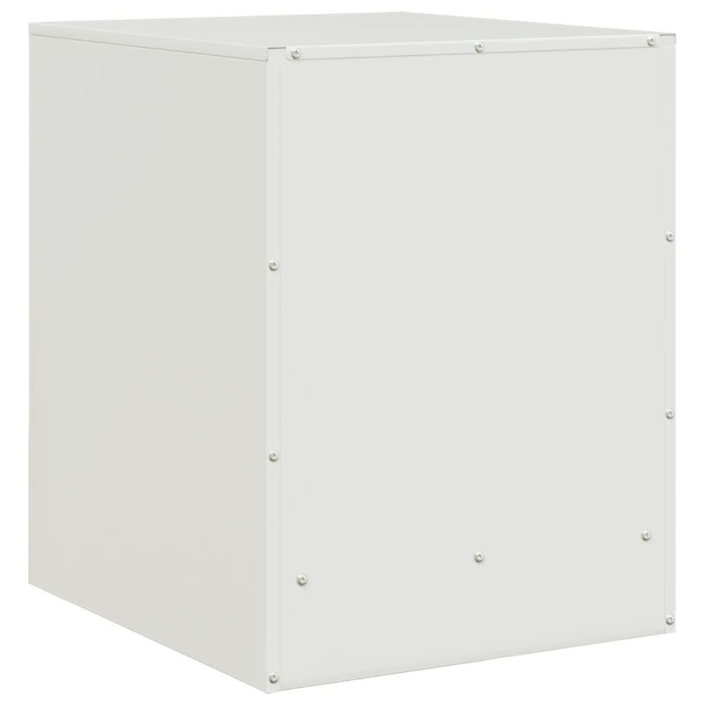 vidaXL Κομοδίνο Λευκό 34,5 x 39 x 44 εκ. από Χάλυβα