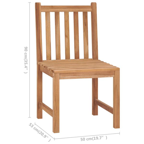 vidaXL Καρέκλες Κήπου 8 τεμάχια από Μασίφ Ξύλο Teak με Μαξιλάρια