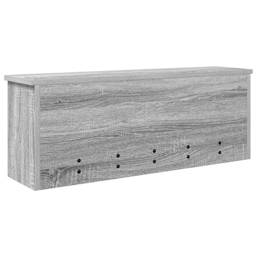 vidaXL Τοίχου Κρεμάστρα Γκρι sonoma 80 x 20 x 30 cm Επεξεργασμένο ξύλο