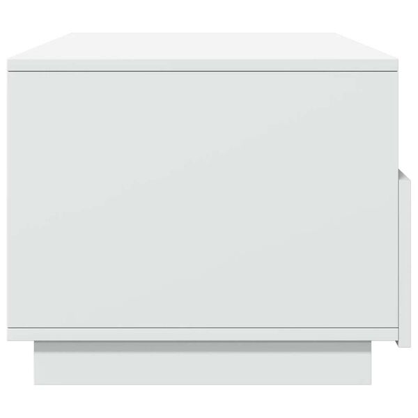 vidaXL Τραπεζάκι Σαλονιού με Φώτα LED Λευκό 90x49x40 εκ.
