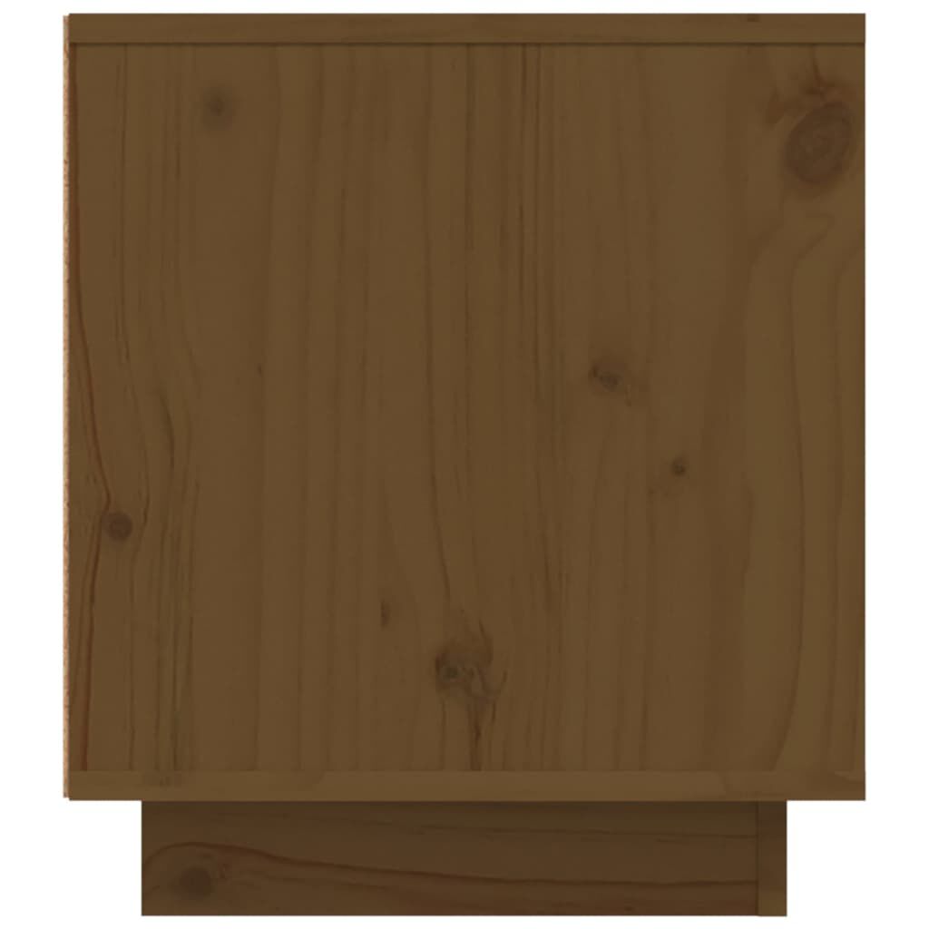 vidaXL Έπιπλο Τηλεόρασης Καφέ Μελί 110x35x40,5εκ από Μασίφ Ξύλο Πεύκου