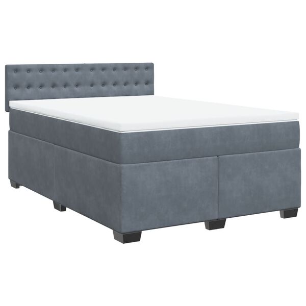 vidaXL &Kappa;&rho;&epsilon;&beta;ά&tau;&iota; Boxspring &mu;&epsilon; &Sigma;&tau;&rho;ώ&mu;&alpha; &Sigma;&kappa;&omicron;ύ&rho;&omicron; &Gamma;&kappa;&rho;&iota; 140x200 &epsilon;&kappa;. &Beta;&epsilon;&lambda;&omicron;ύ&delta;&iota;&nu;&omicron;