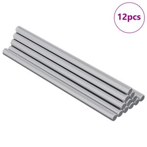 vidaXL &Rho;ά&beta;&delta;&omicron;&iota; &Mu;&epsilon; &Sigma;&pi;&epsilon;ί&rho;&omega;&mu;&alpha; 12 pcs &Alpha;&sigma;&eta;&mu;ί M6 x 120 &chi;&lambda;&mu; &Mu;έ&tau;&alpha;&lambda;&lambda;&omicron;