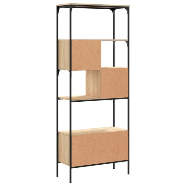 vidaXL Βιβλιοθήκη 5 Επιπέδων Sonoma Δρυς 76x33x188,5 εκ. Επεξεργ. Ξύλο