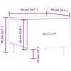 vidaXL Τραπεζάκι Σαλονιού Γκρι Sonoma 50x50x40 εκ. Επεξεργασμένο Ξύλο