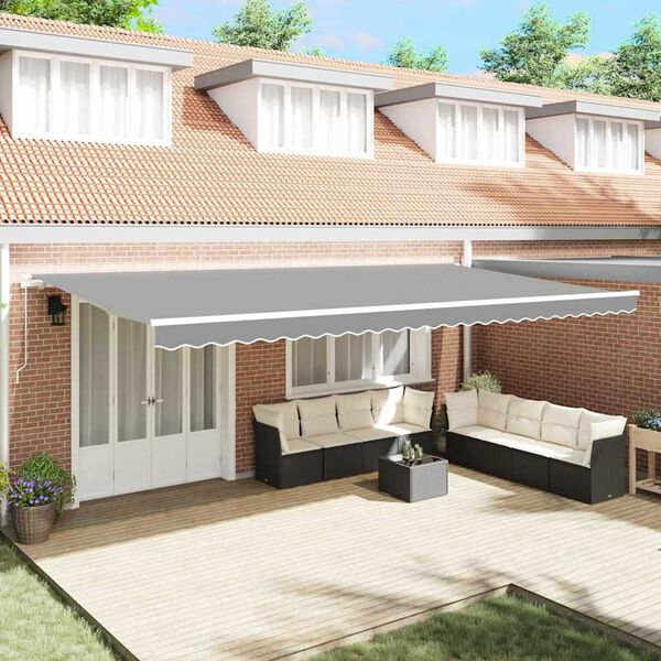 vidaXL Αντιανεμικό Λευκό 6 x 3,5 μ Μέταλλο