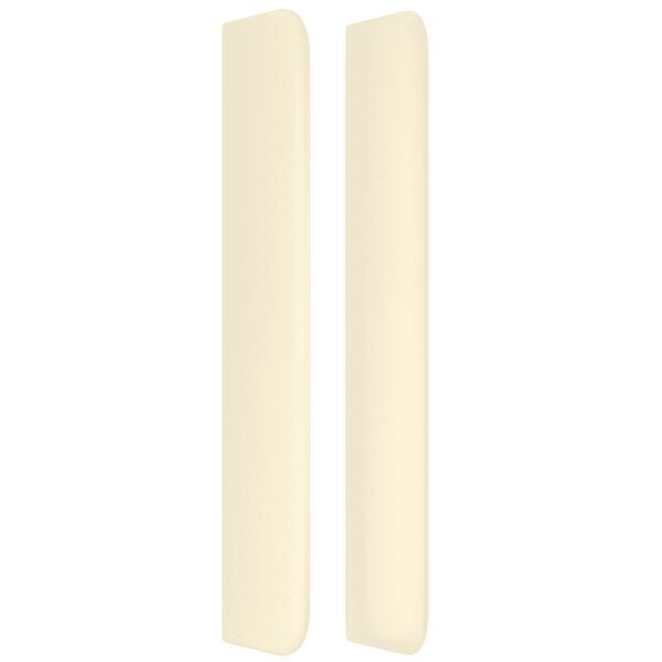 vidaXL Κεφαλάρι Κρεβατιού LED Κρεμ 83x16x118/128εκ. Συνθετ. Δέρμα