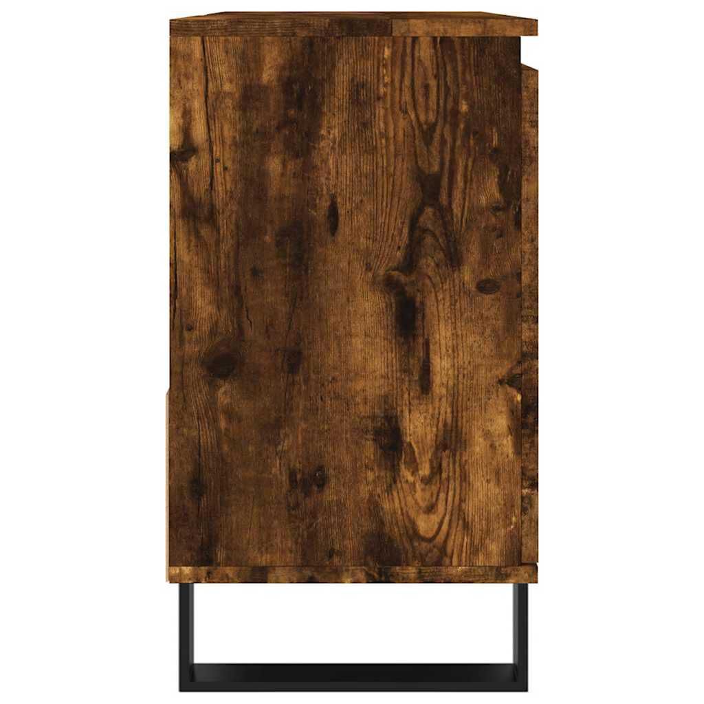 vidaXL Ντουλάπι Μπάνιου Καπνιστή Δρυς 65x33x60 εκ. Επεξεργασμένο Ξύλο