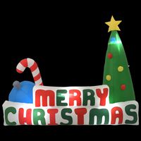 vidaXL Φουσκωτό Δέντρο/Διακοσμητικό «Merry Christmas» LED 240x188 εκ.