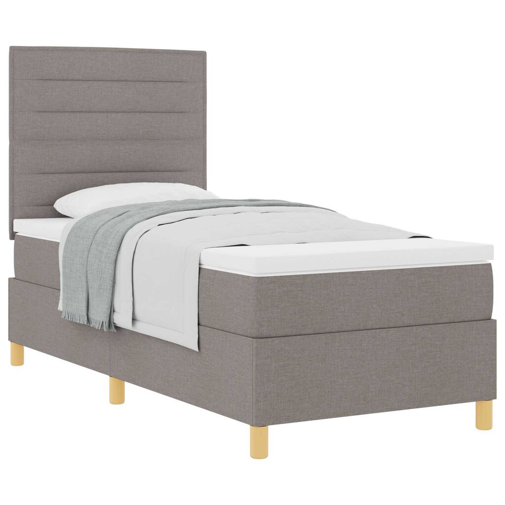 vidaXL Κρεβάτι Box Spring με Στρώμα Ταυπ 80x200 εκ Ύφασμα