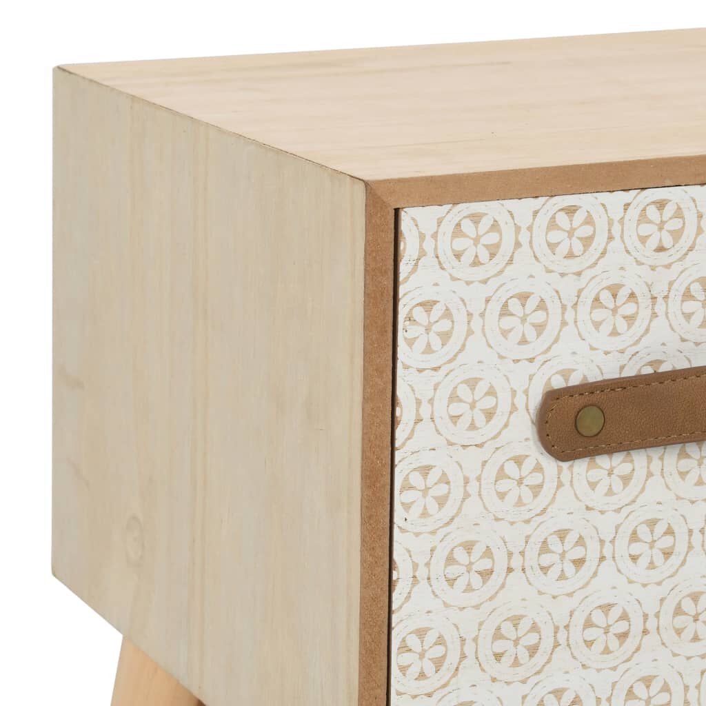 vidaXL Έπιπλο Τηλεόρασης με 6 Συρτάρια 130x30x40 εκ. Μασίφ Ξύλο Πεύκου