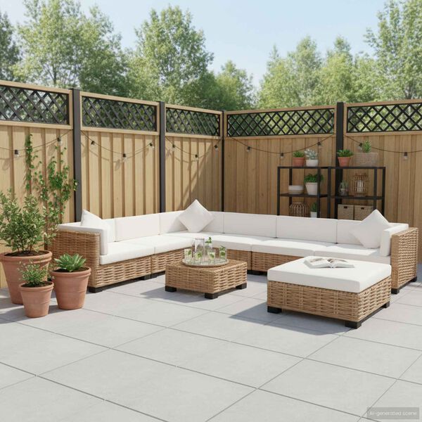 vidaXL &Sigma;&epsilon;&tau; &Kappa;&alpha;&nu;&alpha;&pi;έ 27 &Tau;&epsilon;&mu;&alpha;&chi;ί&omega;&nu; &alpha;&pi;ό &Gamma;&nu;ή&sigma;&iota;&omicron; &Rho;&alpha;&tau;ά&nu;