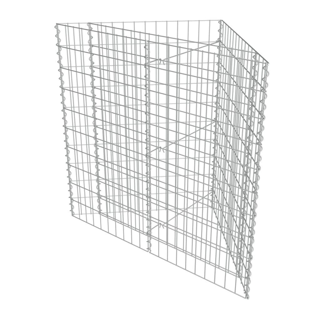 vidaXL Συρματοκιβώτιο-Γλάστρα Υπερυψωμένη 75x75x100 εκ. Γαλβ. Χάλυβας