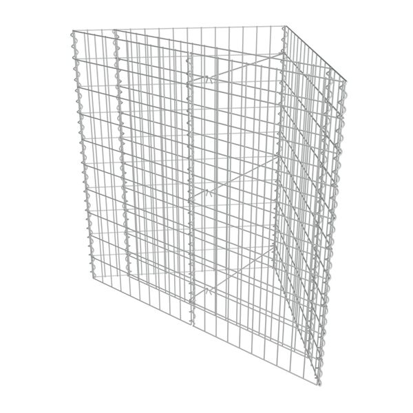 vidaXL Συρματοκιβώτιο-Γλάστρα Υπερυψωμένη 75x75x100 εκ. Γαλβ. Χάλυβας