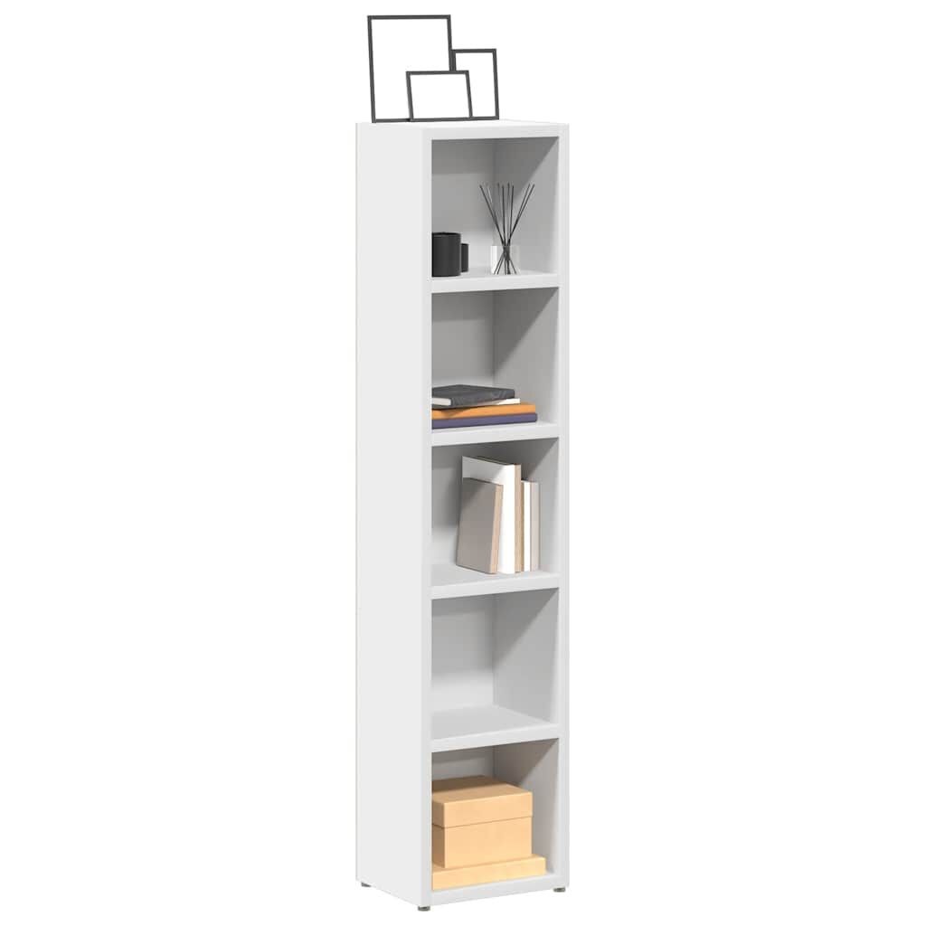 vidaXL Έπιπλα για CD 2 τεμ. Λευκά 21x16x93,5 εκ. από Μοριοσανίδα