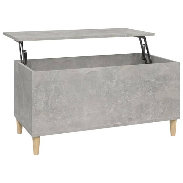 vidaXL Τραπεζάκι Σαλονιού Γκρι Σκυροδ. 90x44,5x45 εκ. Επεξεργ. Ξύλο