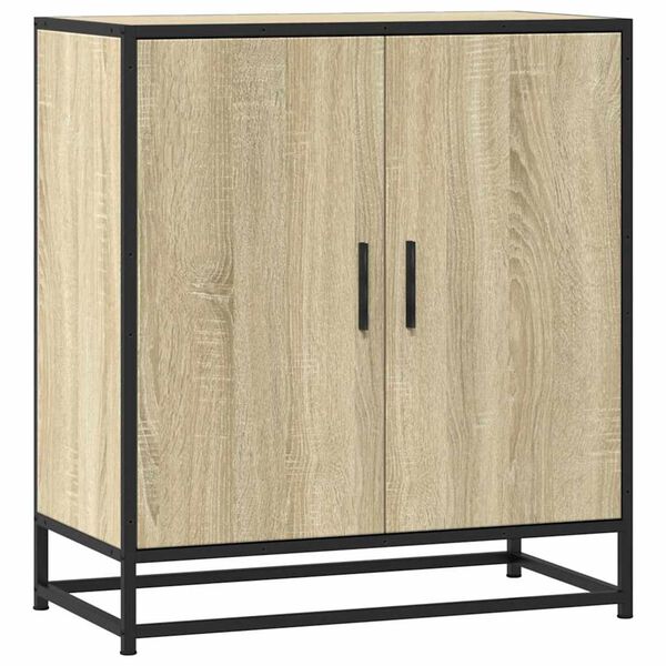vidaXL Sideboard Sonoma Oak 68x35x76cm Κατασκευασμένο ξύλο και μέταλλο