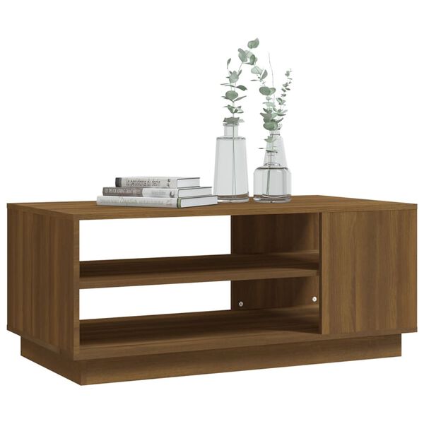 vidaXL Τραπεζάκι Σαλονιού Καφέ Δρυς 102x55x43 εκ. Επεξεργασμένο Ξύλο