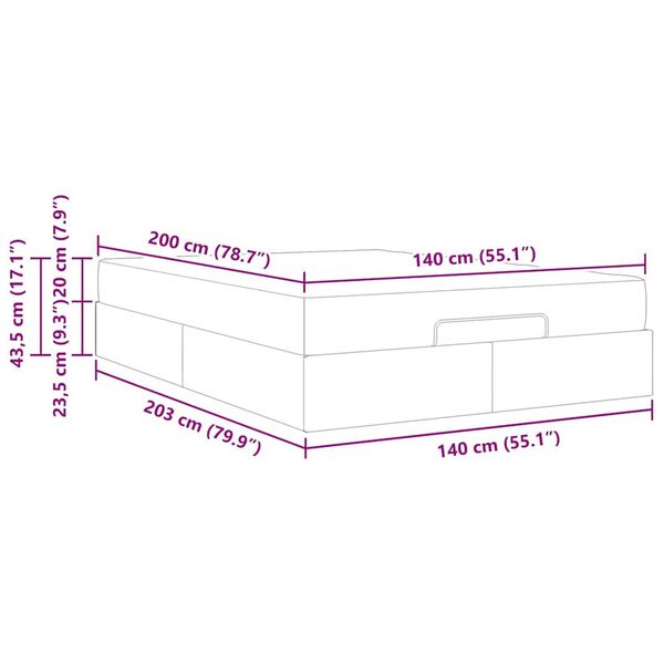 vidaXL Σκελετός Κρεβατιού Ροζ 140 x 200 cm Βελούδο