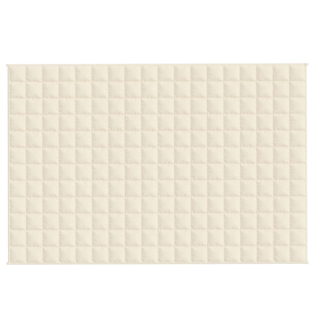 vidaXL Κουβέρτα Βαρύτητας Ανοιχτό Κρεμ 120 x 180 εκ. 5 κ. Υφασμάτινη