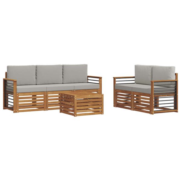 vidaXL &Sigma;&epsilon;&tau; &Kappa;&alpha;&nu;&alpha;&pi;έ 6 pcs &Phi;&upsilon;&sigma;&iota;&kappa;ό &kappa;&alpha;&iota; &Alpha;&nu;&omicron;&iota;&chi;&tau;ό &Gamma;&kappa;&rho;&iota; &Sigma;&tau;&epsilon;&rho;&epsilon;ό &Xi;ύ&lambda;&omicron; &Alpha;&kappa;&alpha;&kappa;ί&alpha;&sigmaf;