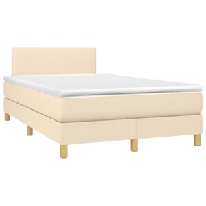 vidaXL &Kappa;&rho;&epsilon;&beta;ά&tau;&iota; Boxspring &mu;&epsilon; &Sigma;&tau;&rho;ώ&mu;&alpha; &Kappa;&rho;&epsilon;&mu; 120x190 &epsilon;&kappa;. &Upsilon;&phi;&alpha;&sigma;&mu;ά&tau;&iota;&nu;&omicron;