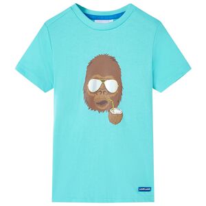 Μπλουζάκι Παιδικό Κοντομάνικο Χρώμα Άκουα 92