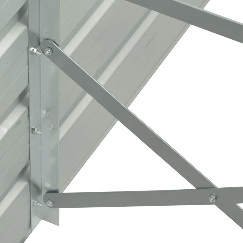 vidaXL Ζαρντινιέρα Υπερυψωμένη Καφέ 400x80x77 εκ. Γαλβαν. Χάλυβας