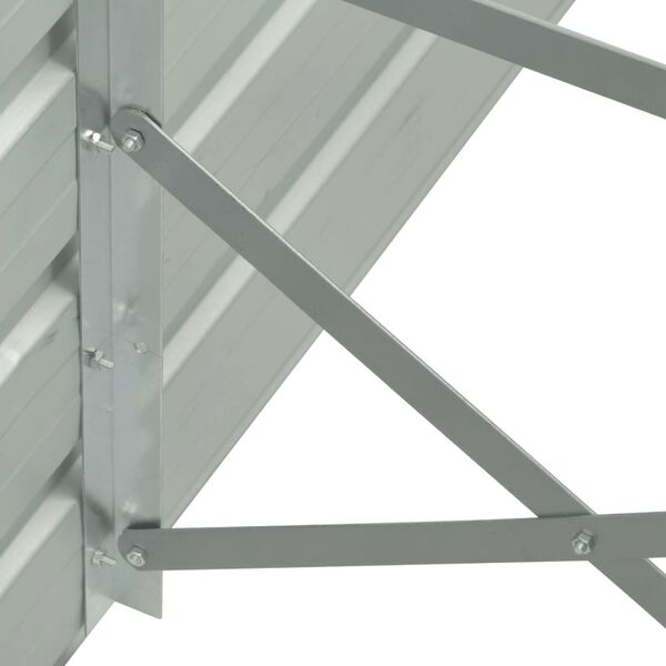 vidaXL Ζαρντινιέρα Υπερυψωμένη Καφέ 400x80x77 εκ. Γαλβαν. Χάλυβας