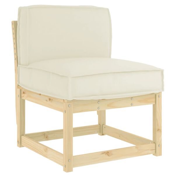 vidaXL Μαξιλάρι παλέτας για πλάτη Κρεμ 60 x 40 x 12 cm Ύφασμα Oxford