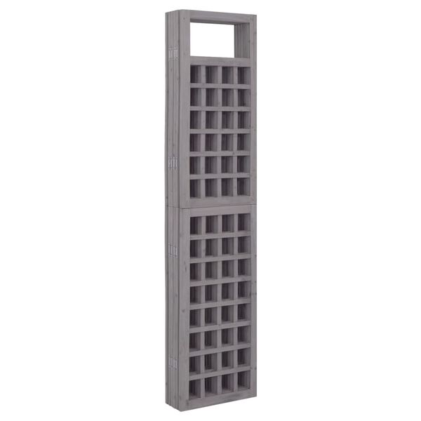 vidaXL Διαχωρ. Δωματίου/Καφασωτό 6 Πάνελ Γκρι 242,5x180 εκ Ξύλο Ελάτης