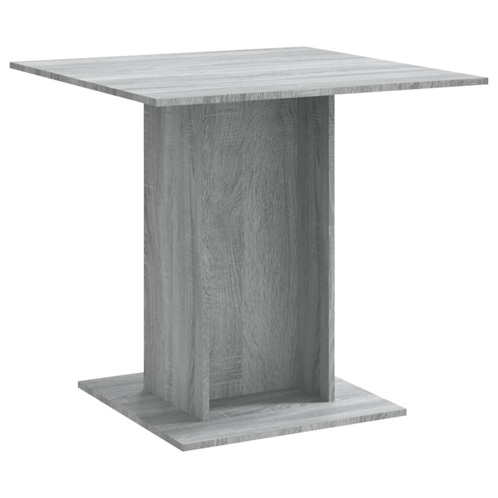 vidaXL Τραπεζαρία Γκρι Sonoma 80x80x75 εκ. από Επεξεργασμένο Ξύλο