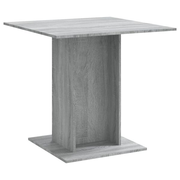 vidaXL Τραπεζαρία Γκρι Sonoma 80x80x75 εκ. από Επεξεργασμένο Ξύλο