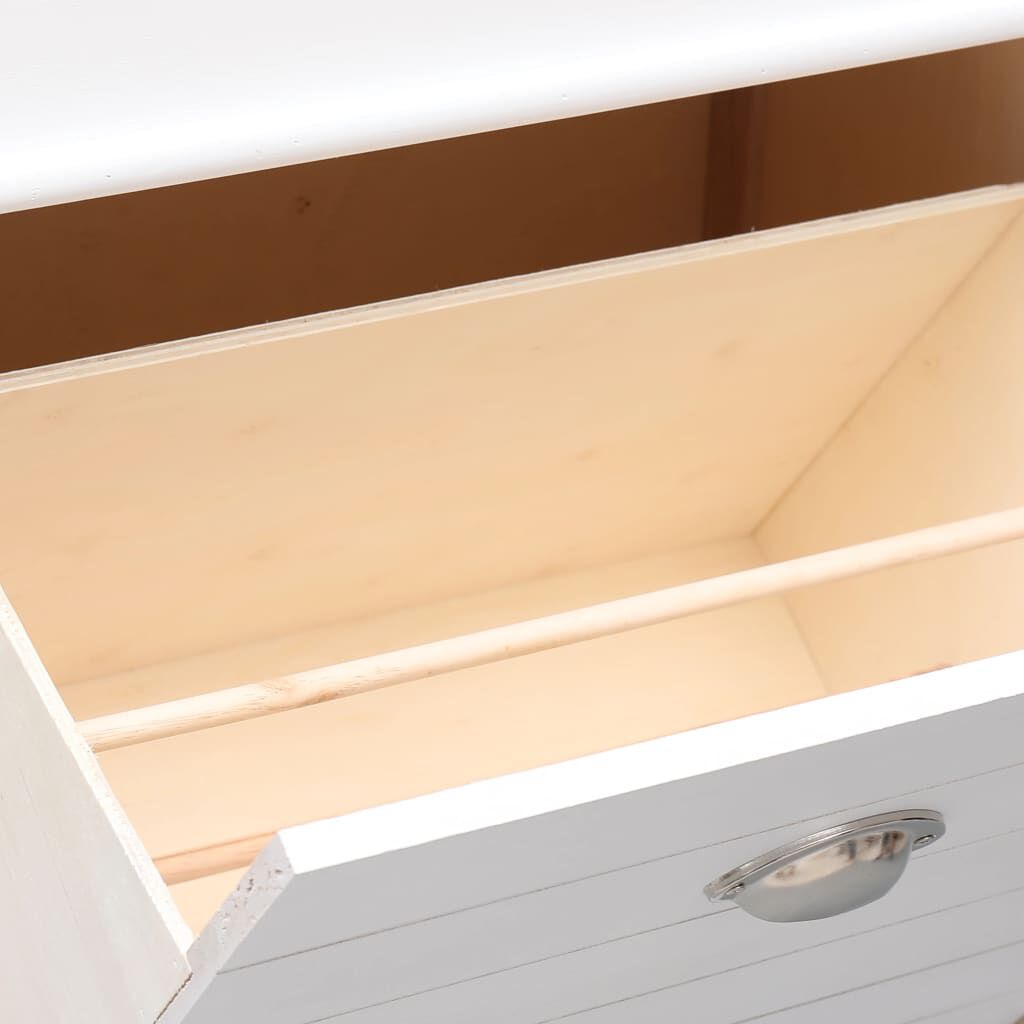vidaXL Παπουτσοθήκη Λευκή 50 x 28 x 98 εκ. από Ξύλο Παυλώνιας