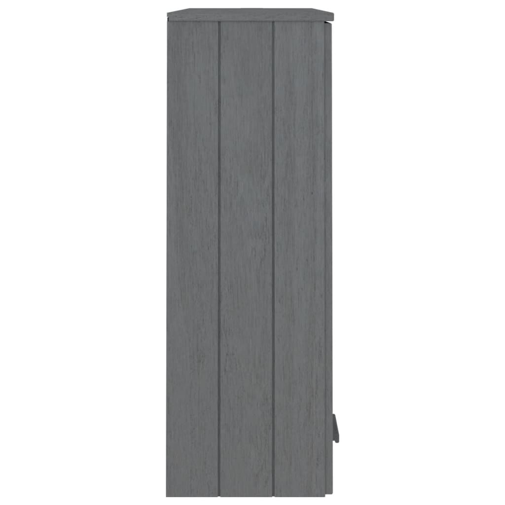 vidaXL Πάνω Μέρος Ντουλαπιού HAMAR Γκρι 85x35x100 εκ. Μασίφ Πεύκο